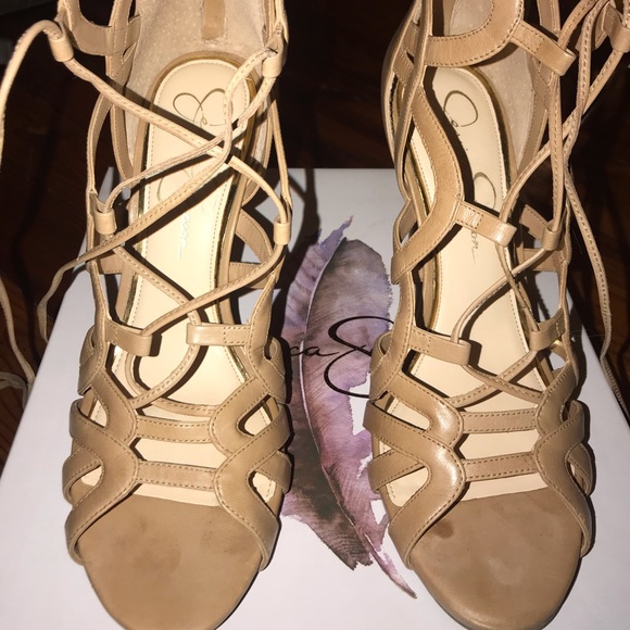 Jessica Simpson Nude Strappy Heels - Picture 2 of 8